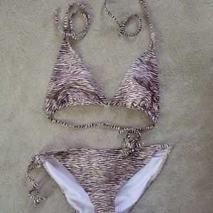 Animal Print Brown Zebra Ecote Bikini